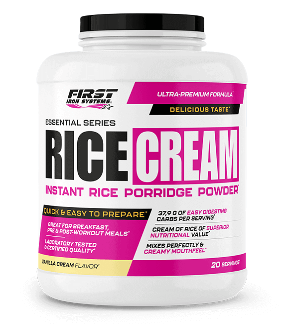 Mock-up Rice Cream First Iron Systems Nutrition sportive